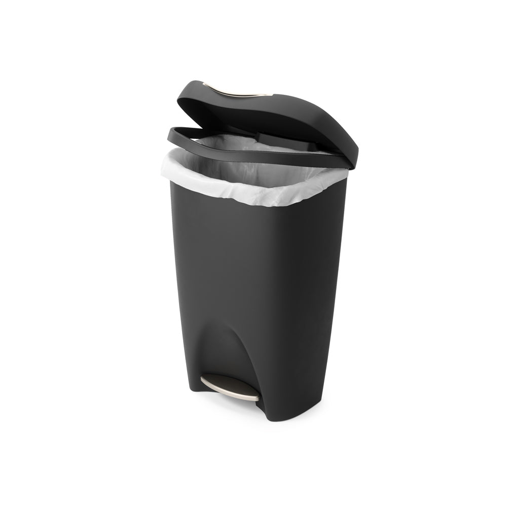 Brim Step Trash Can 50L - Black Nickel