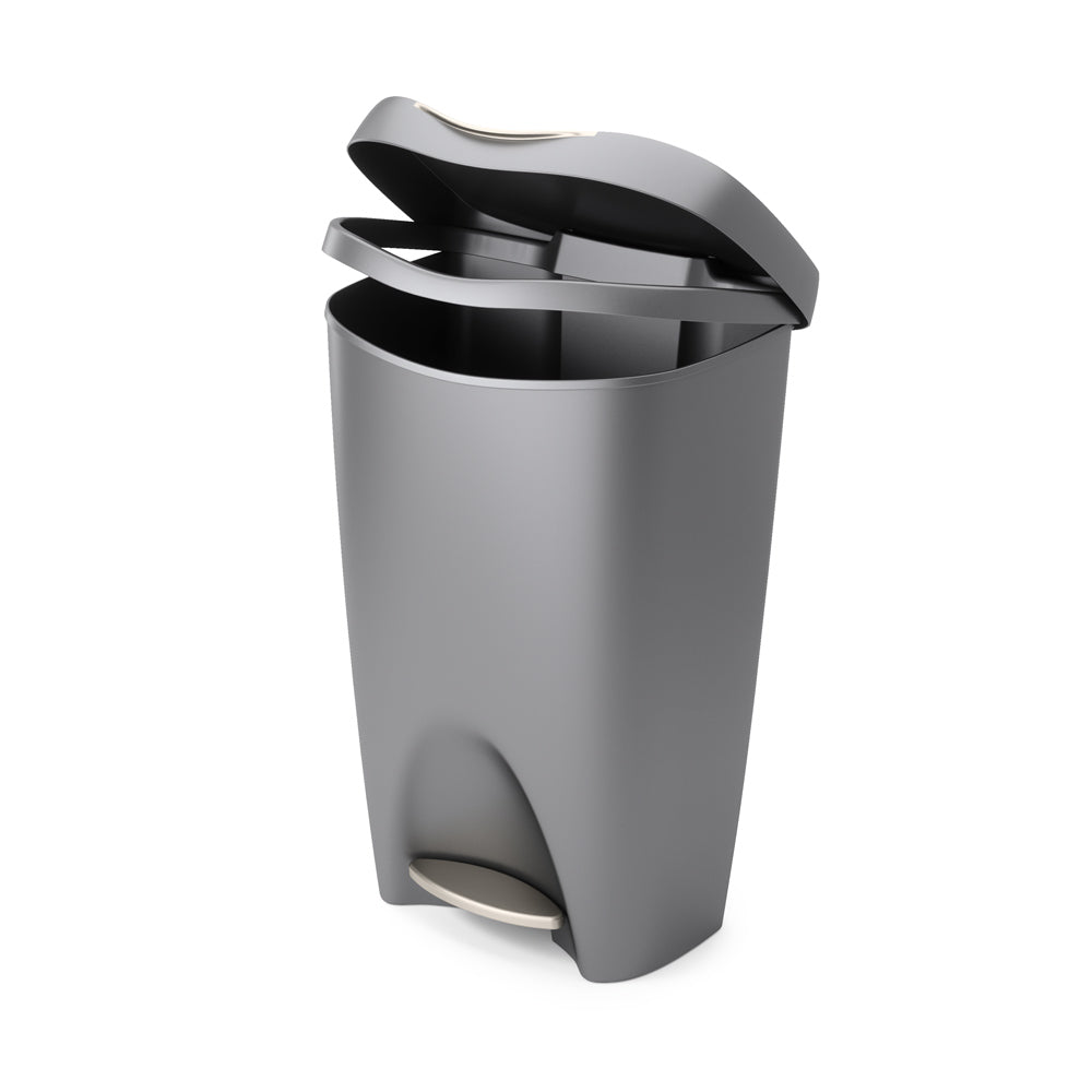 Brim Step Trash Can 50L - Grey Nickel