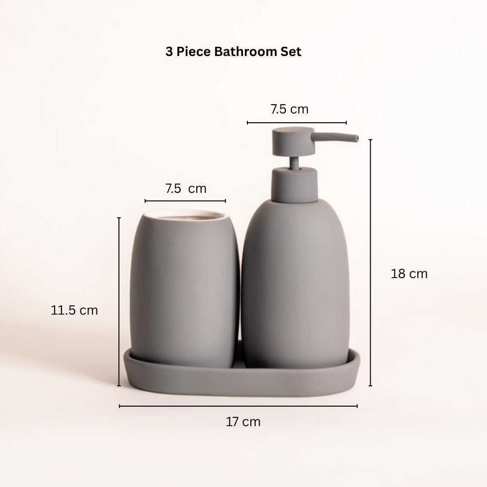 Brio 3-piece Bathroom Set - Grey