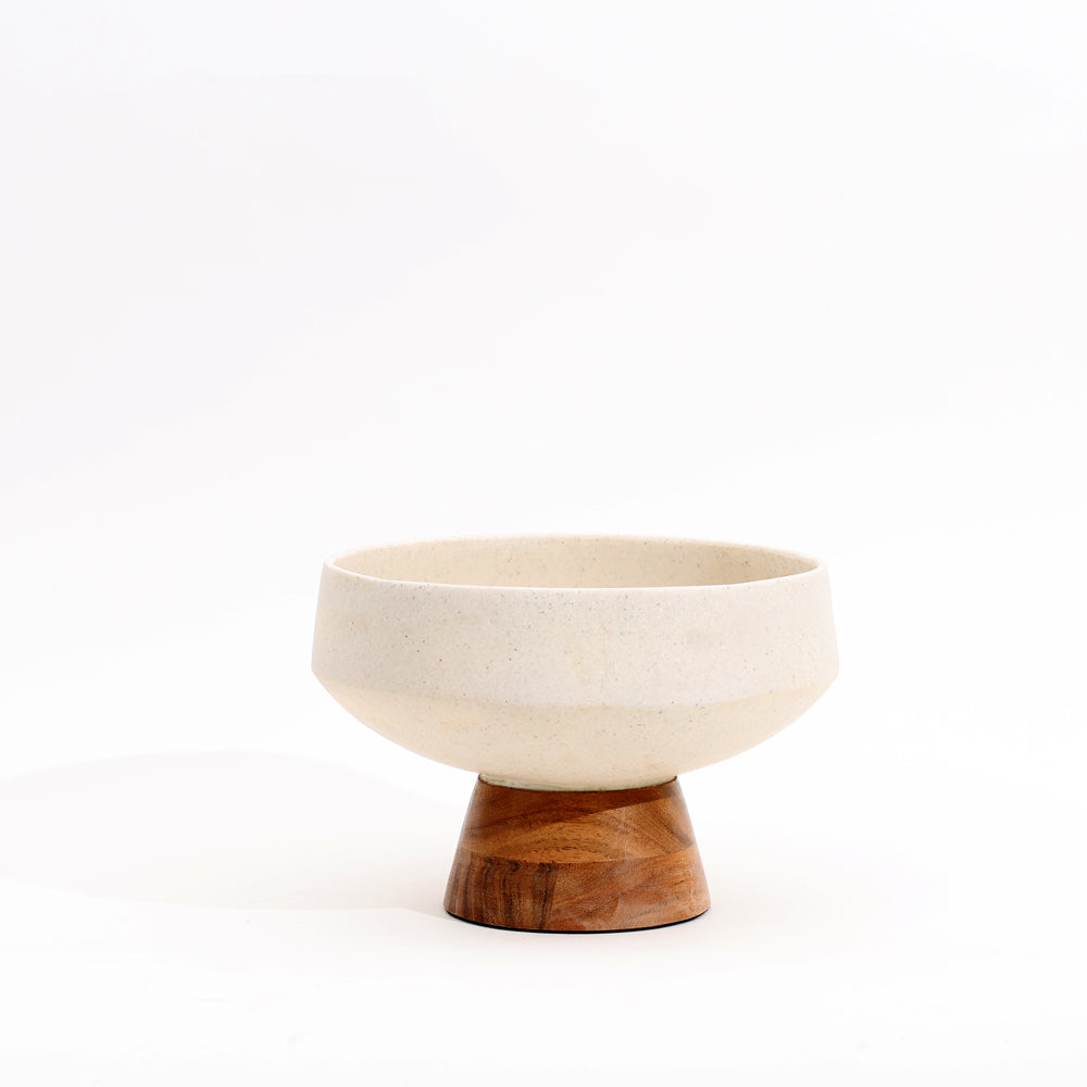 Brooks Elevated Fruit Bowl - Cream
