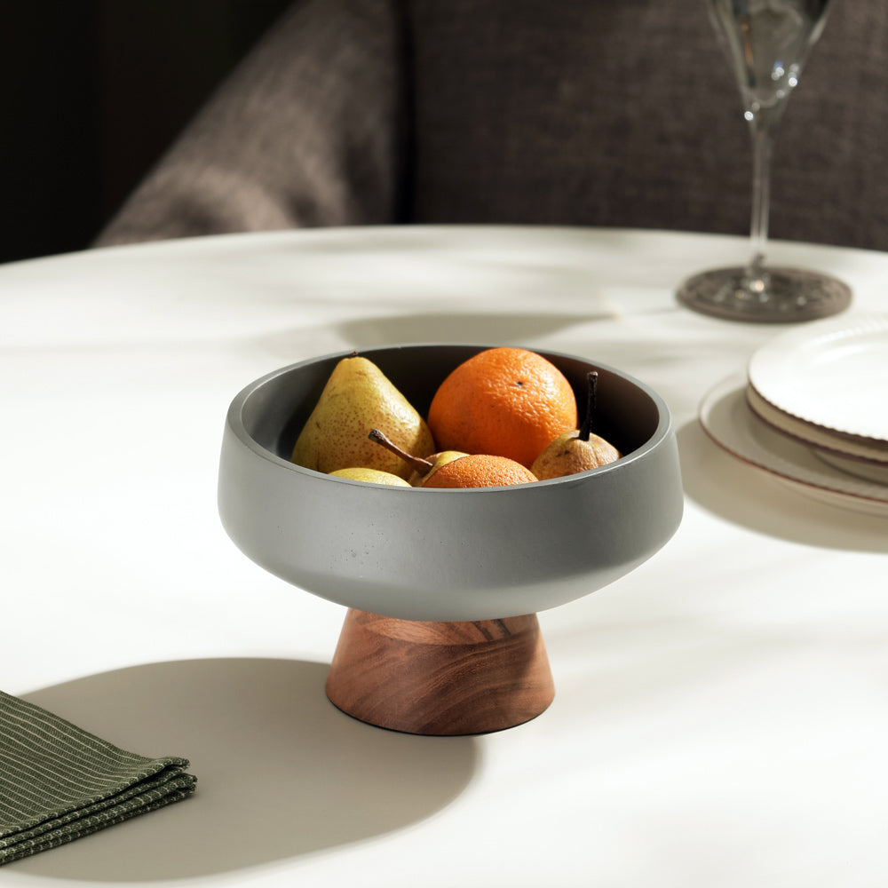 Brooks Elevated Fruit Bowl - Grey