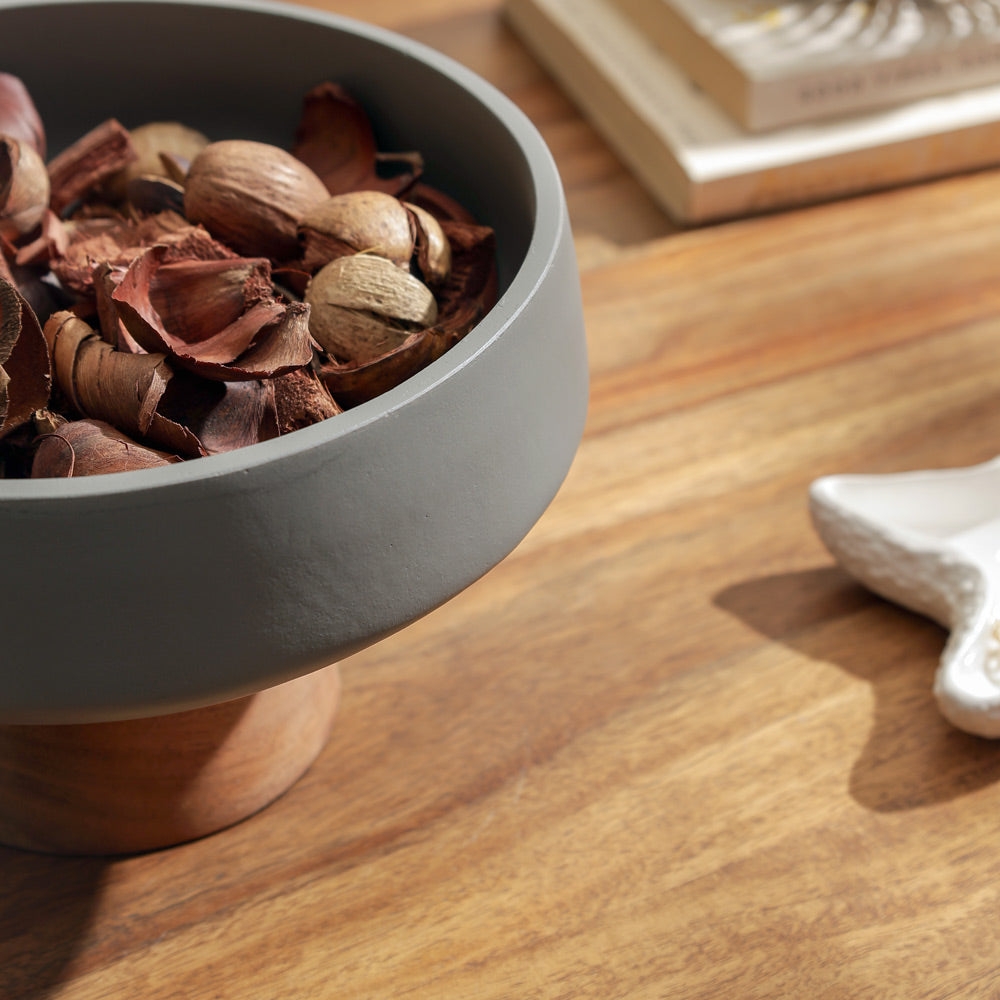 Brooks Elevated Fruit Bowl - Grey