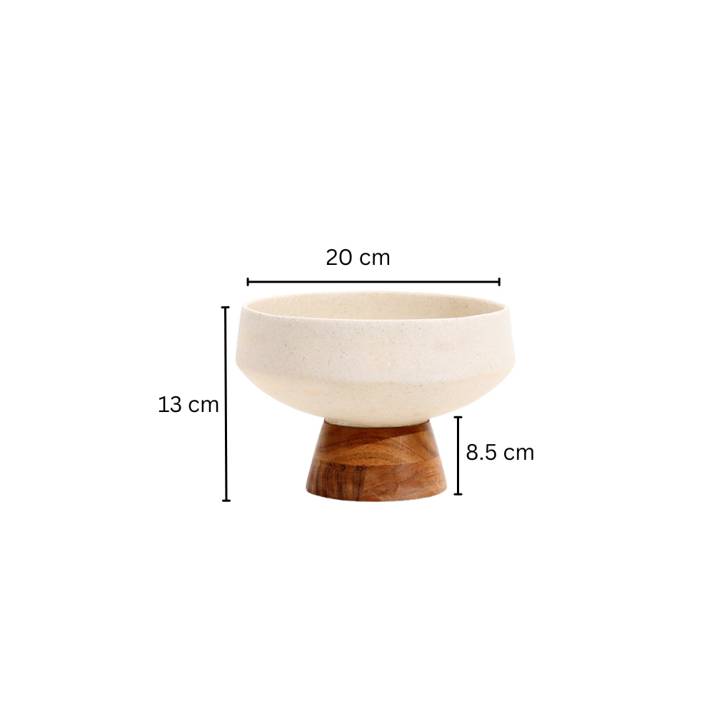 Brooks Elevated Fruit Bowl - Cream