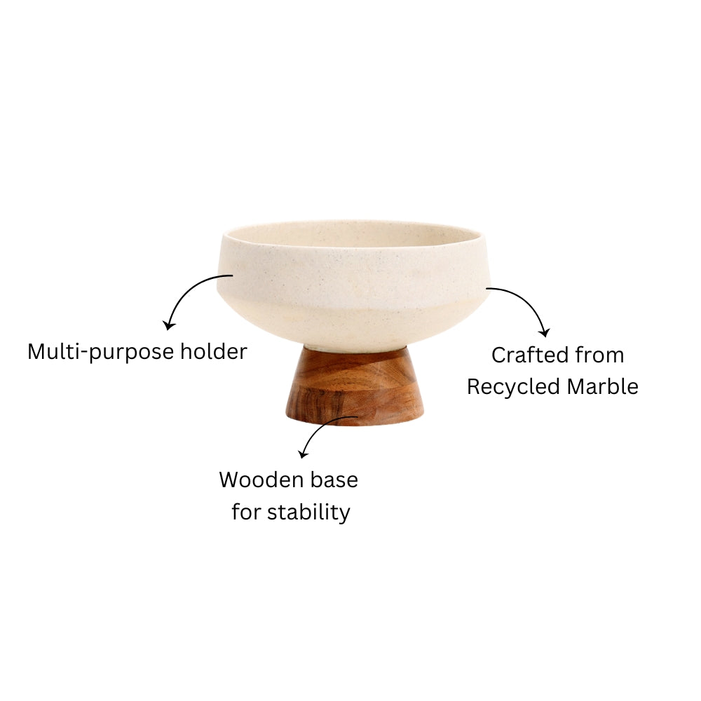 Brooks Elevated Fruit Bowl - Cream