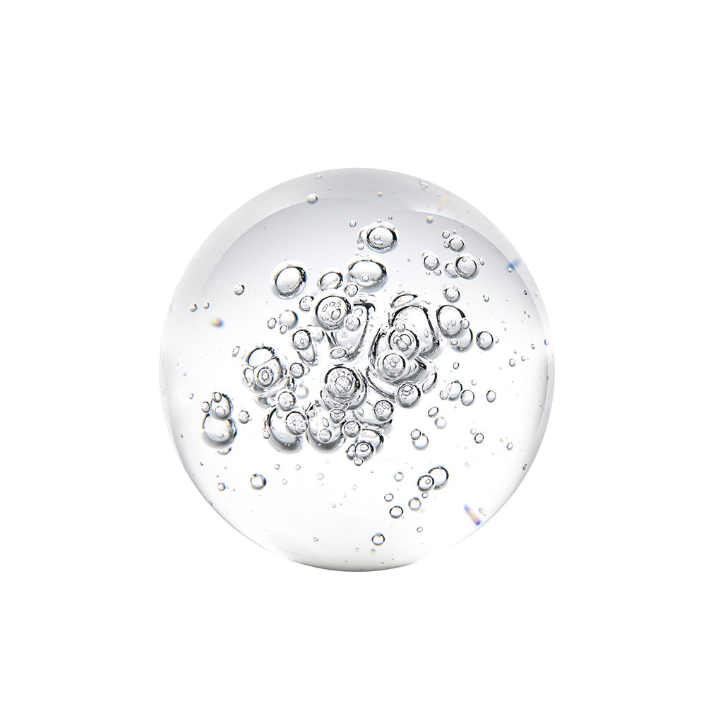 Bubbles Glass Decorative Balls, Set of 3 - Clear