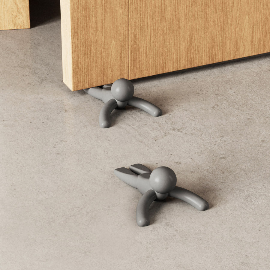 Buddy Doorstoppers, Set Of 2 - Charcoal