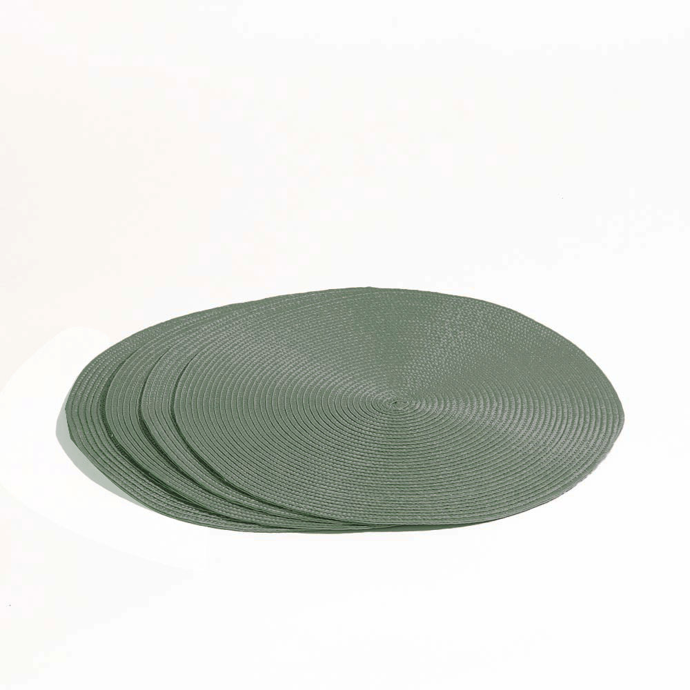 Bueno Round Placemats, Set of 4 - Green