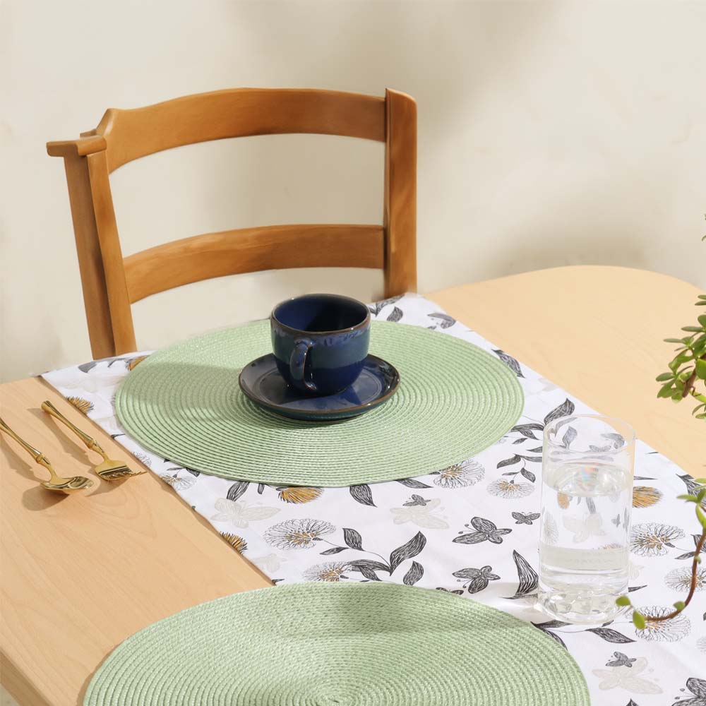 Bueno Round Placemats, Set of 4 - Sage