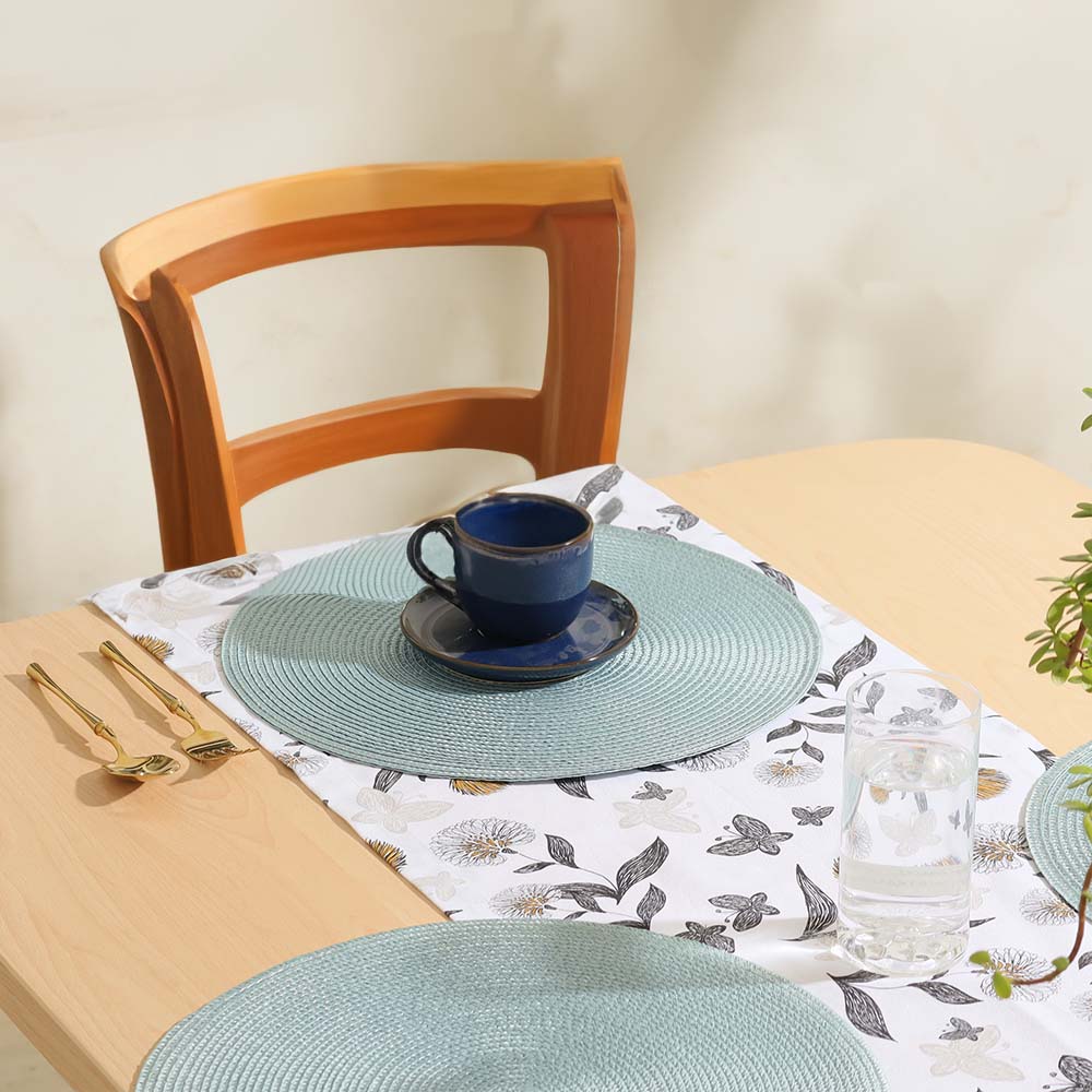 Bueno Round Placemats, Set of 4 - Sky Blue