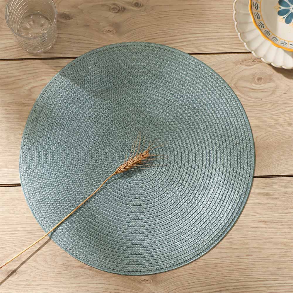 Bueno Round Placemats, Set of 4 - Sky Blue