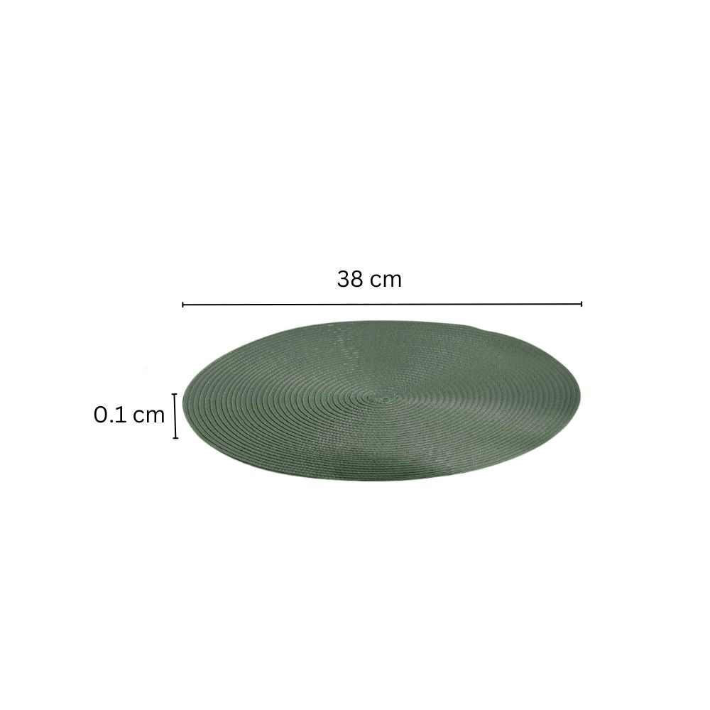 Bueno Round Placemats, Set of 4 - Green