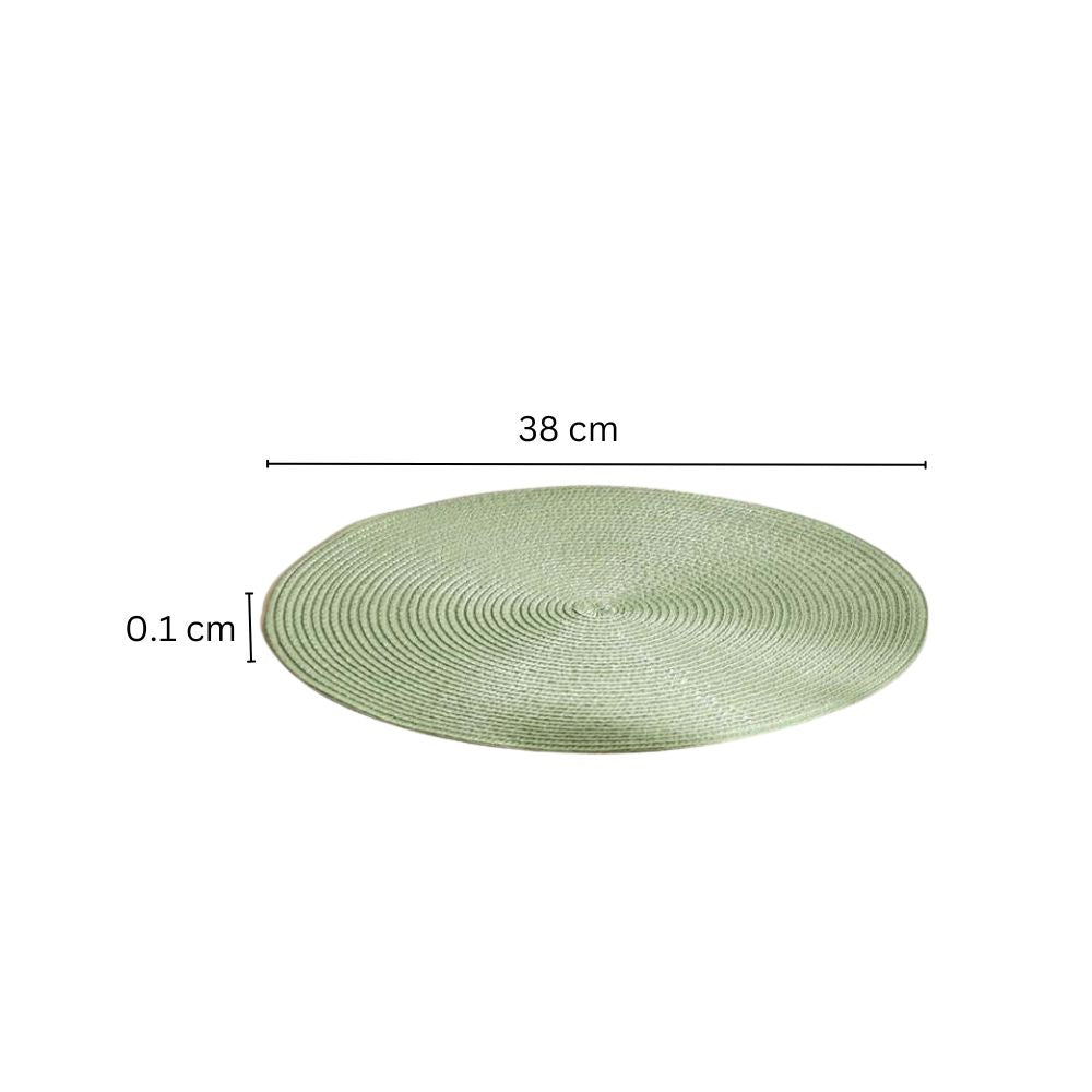 Bueno Round Placemats, Set of 4 - Sage