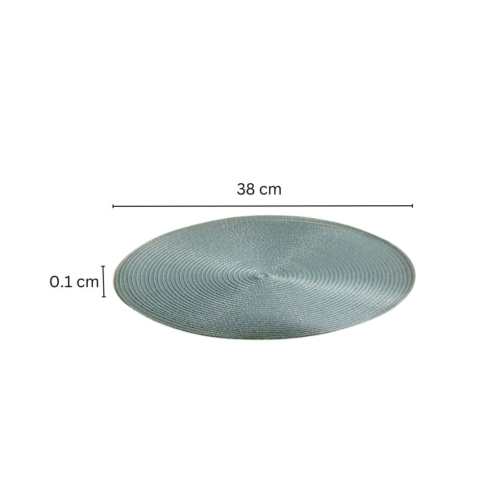Bueno Round Placemats, Set of 4 - Sky Blue