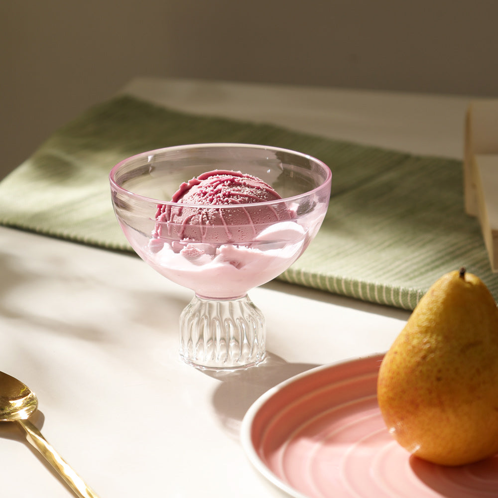 Buono Glass Dessert Cups, Set of 2 - Pink