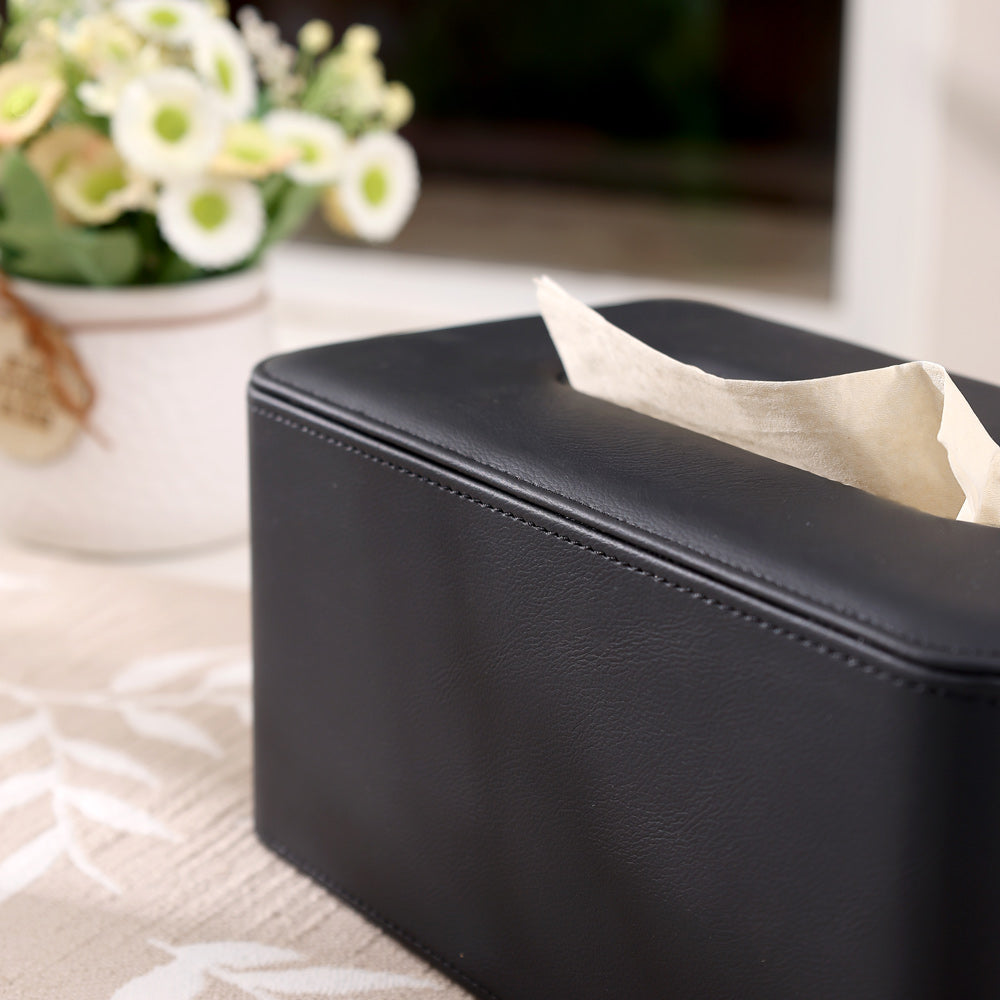 Cabin High Tissue Box Holder - Black