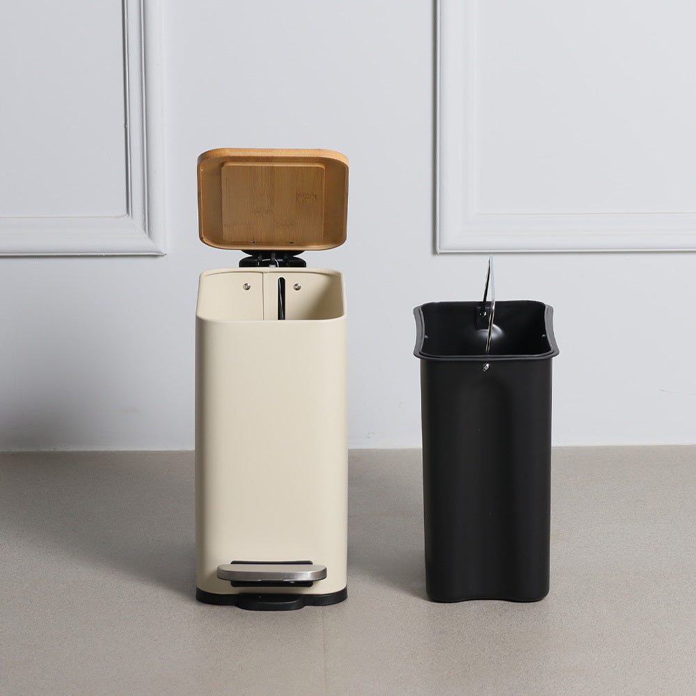 Cade Rectangular Pedal Waste Bin 5L - Beige