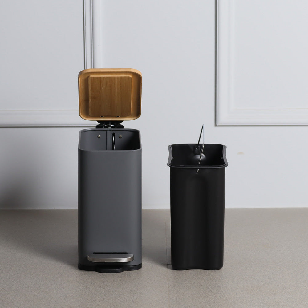 Cade Rectangular Pedal Waste Bin - Charcoal