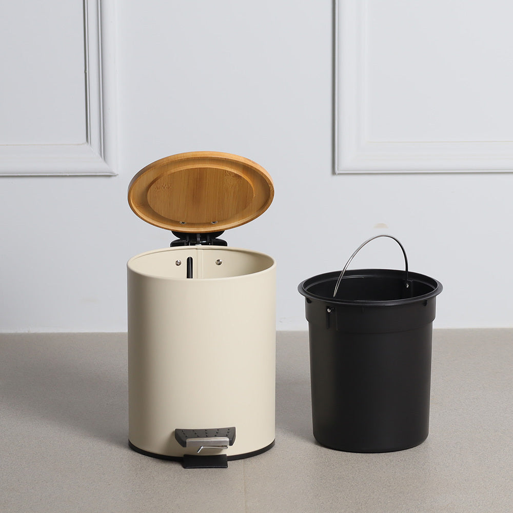 Cade Round Pedal Waste Bin 3L - Beige