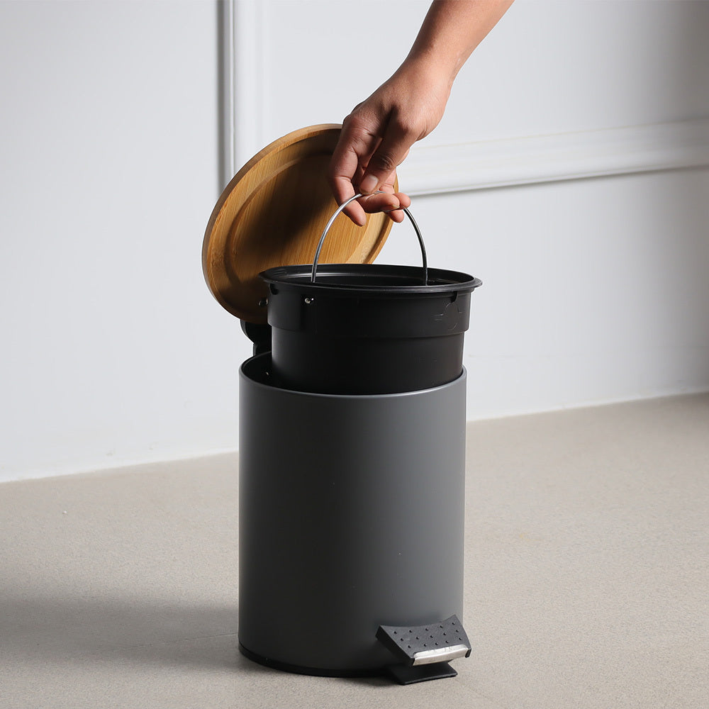 Cade Round Pedal Waste Bin 3L - Charcoal