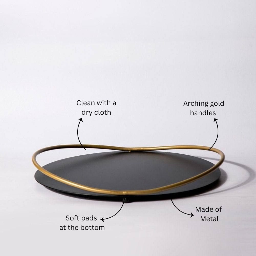 Cadence Vanity Tray - Black Gold