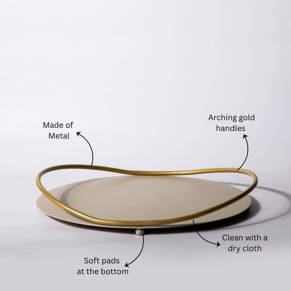 Cadence Vanity Tray - Taupe Gold