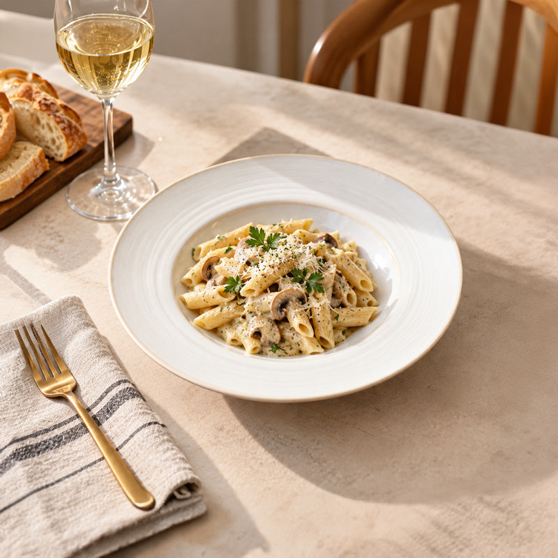 Café RT Pasta Plate - Greyish White
