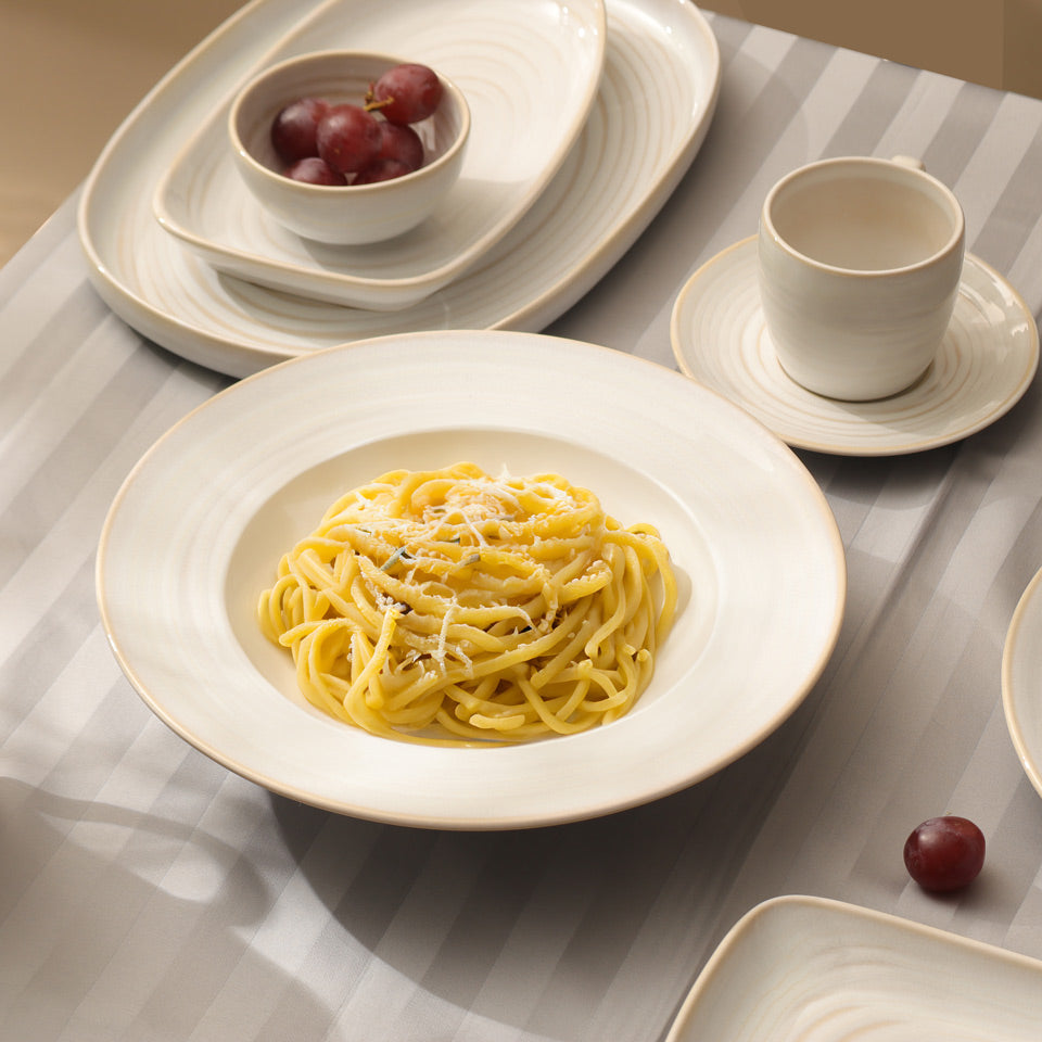 Café RT Pasta Plate - Greyish White