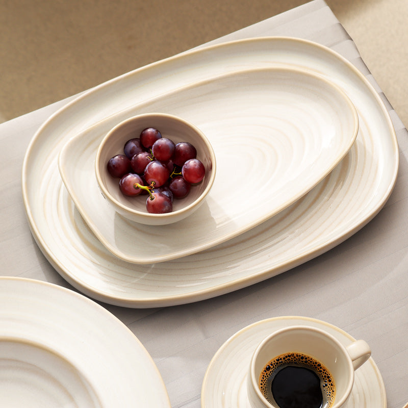 Café RT Serving Platter - Greyish White