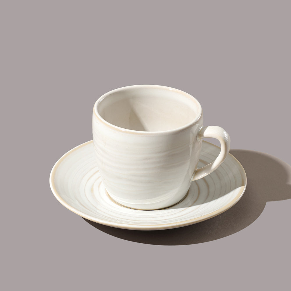 Café RT Cup and Saucer Set - Greyish White