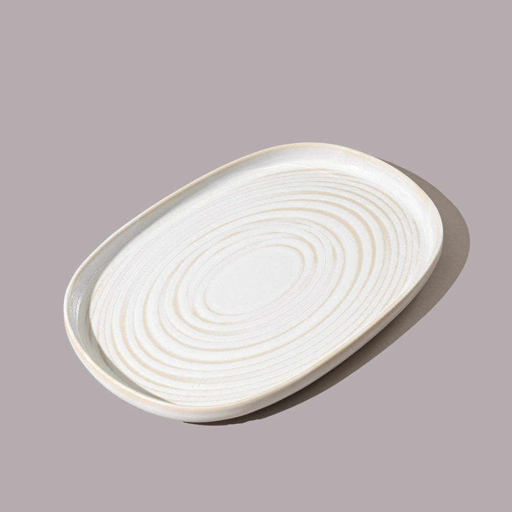 Café RT Oval Platter - Greyish White