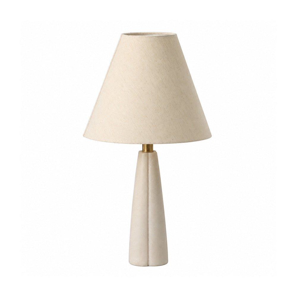 Carla Marble Tapered Table Lamp XL - White Beige