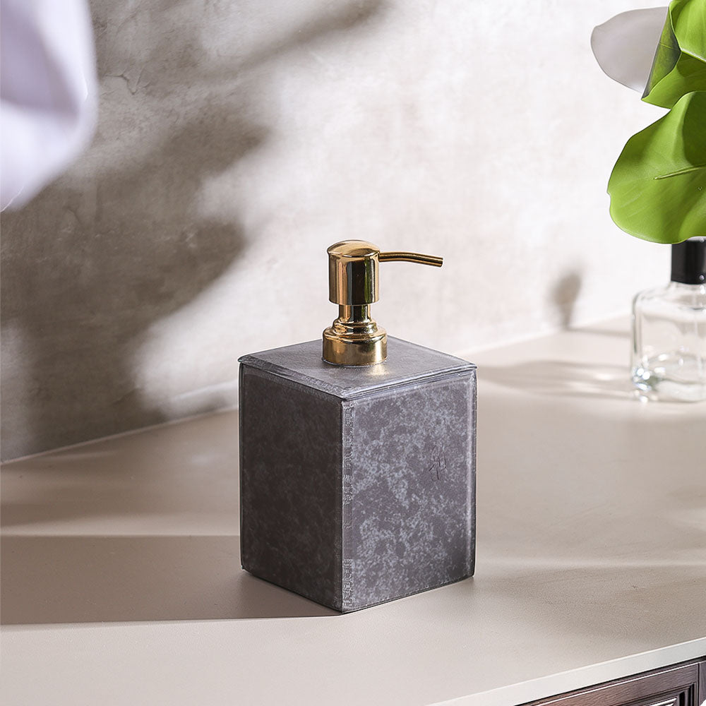 Cala Glass Soap Dispenser - Dark Grey