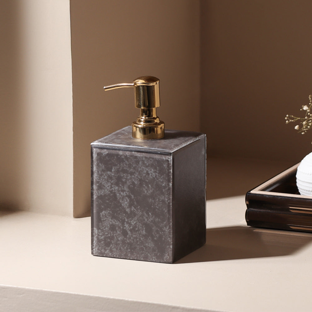 Cala Glass Soap Dispenser - Dark Grey