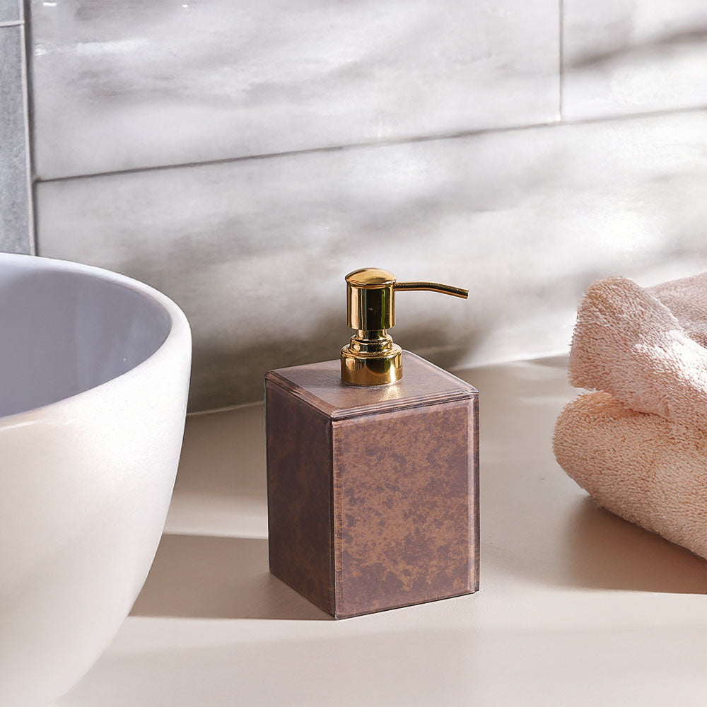 Cala Glass Soap Dispenser - Walnut
