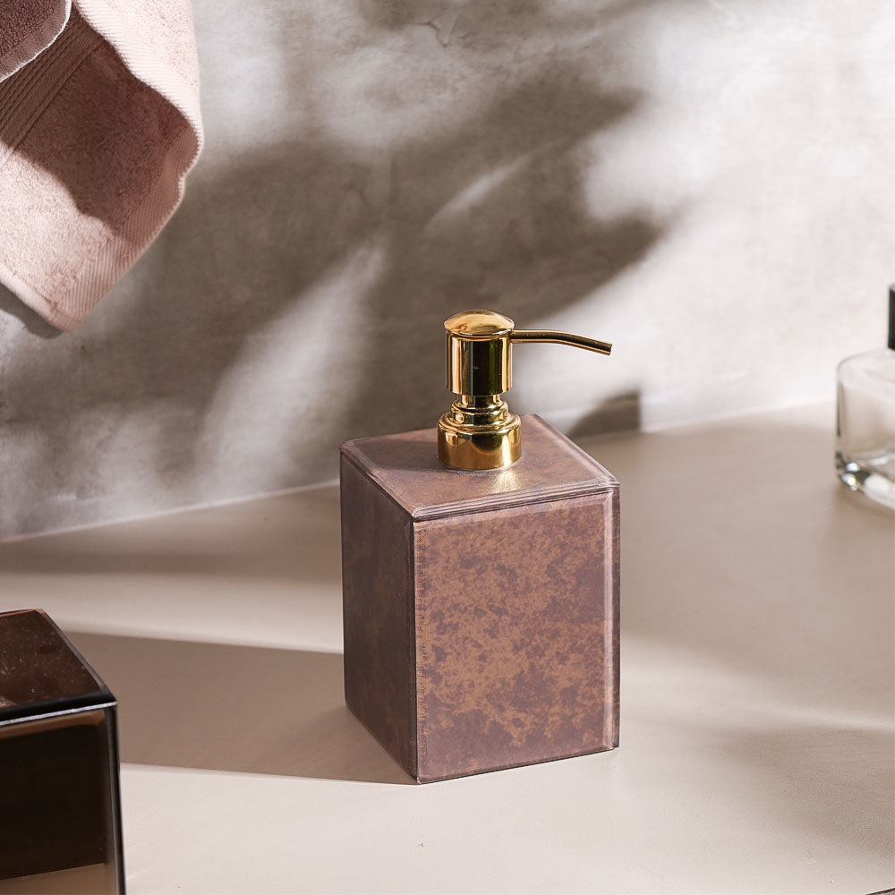 Cala Glass Soap Dispenser - Walnut