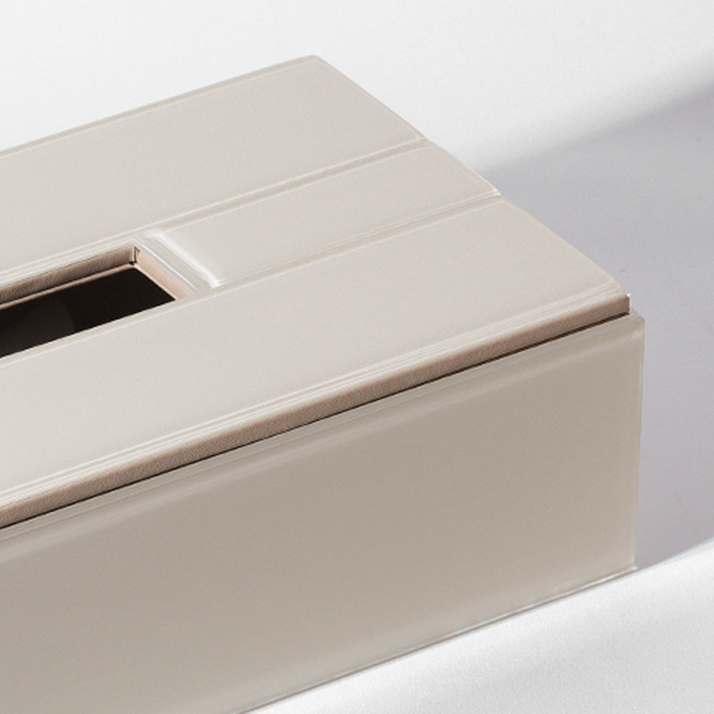 Cala Glass Tissue Box Holder - Ivory
