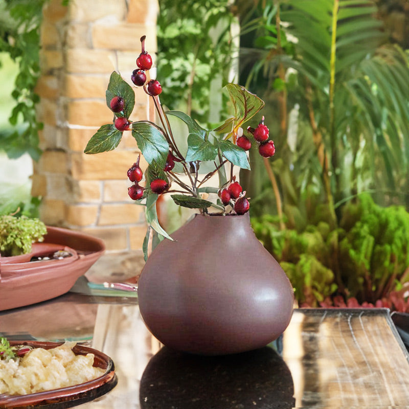 Calabash Vase Medium - Mocha Brown