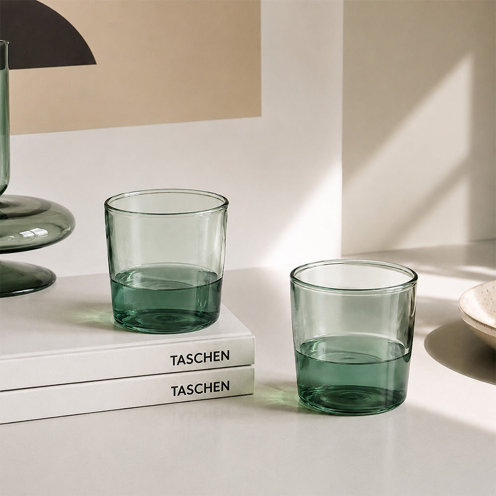 Calice Short Tumblers, Set of 2 - Teal