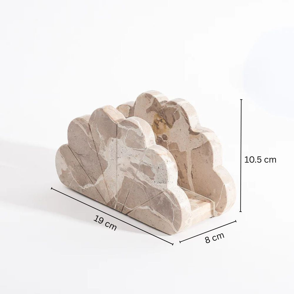 Calliope Marble Napkin Holder - Sandstone