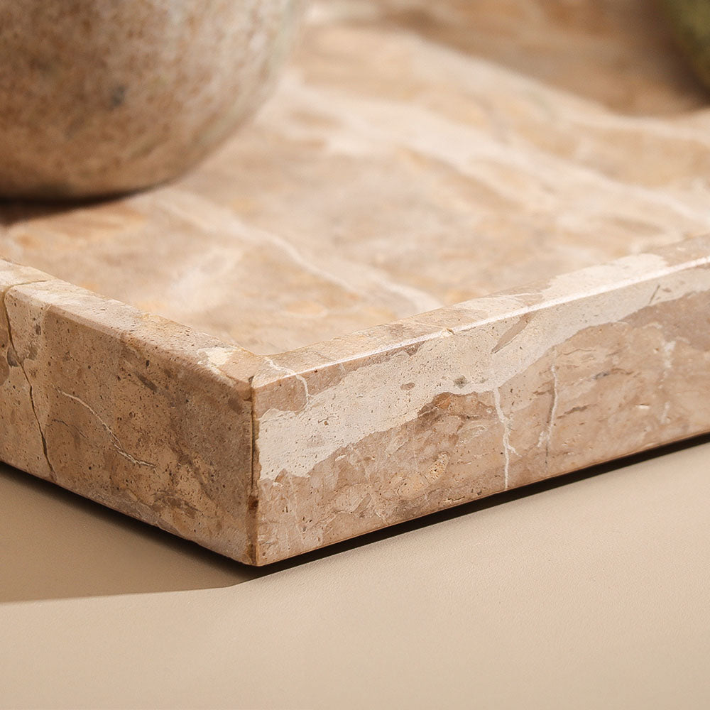 Calliope Marble Tray Medium - Sandstone