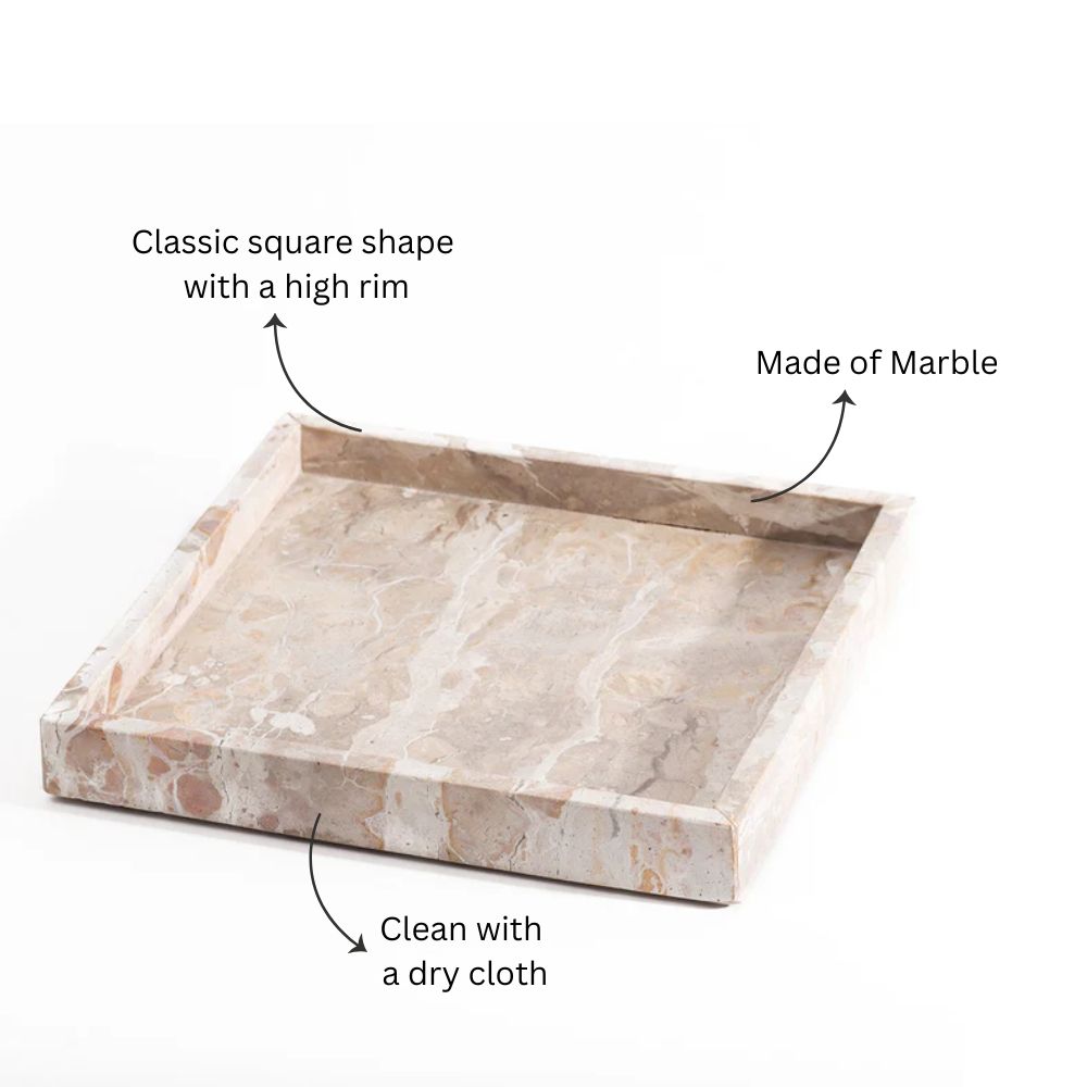 Calliope Marble Tray Medium - Sandstone