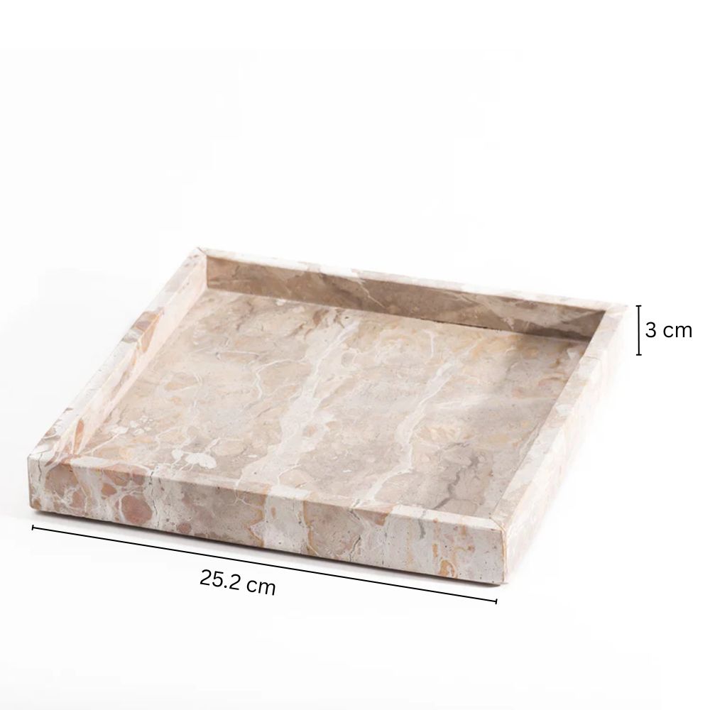 Calliope Marble Tray Medium - Sandstone