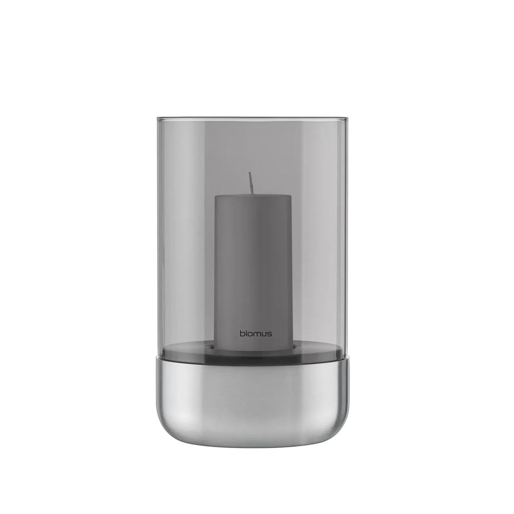 Calma Tealight Hurricane Medium - Smoke Grey