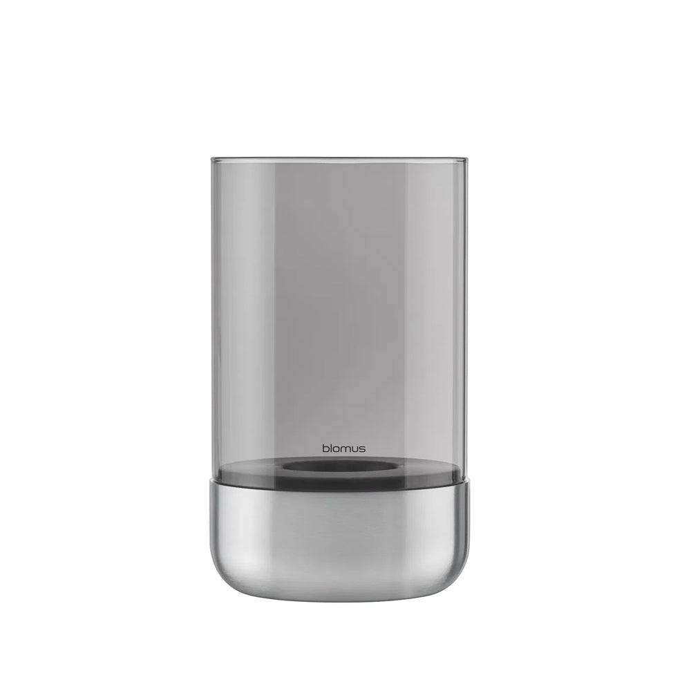 Calma Tealight Hurricane Medium - Smoke Grey