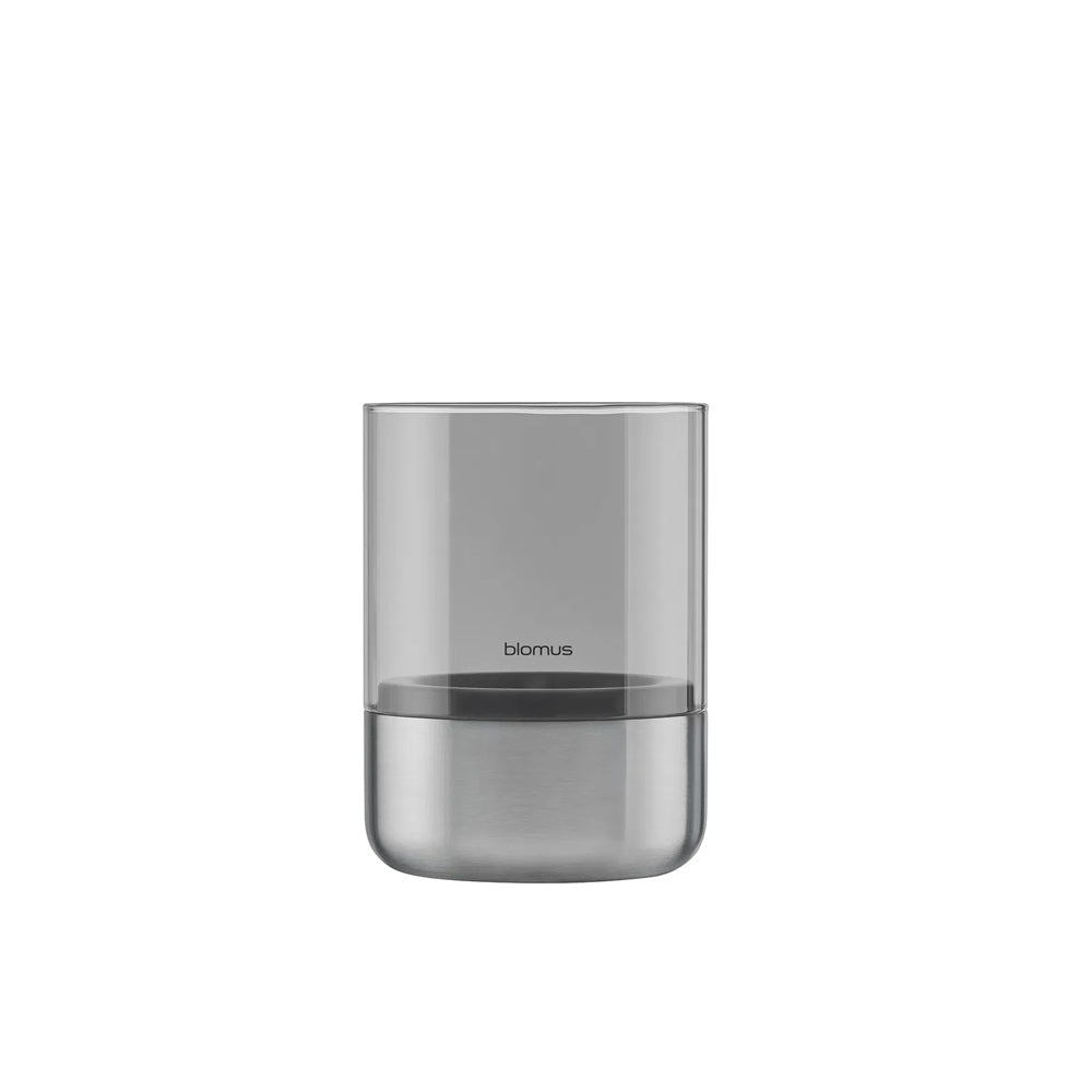 Calma Tealight Hurricane Small - Smoke Grey