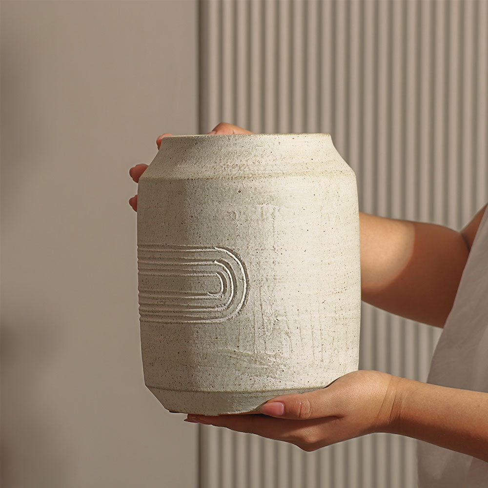 Cana Terracotta Vase Medium - Speckled Sage