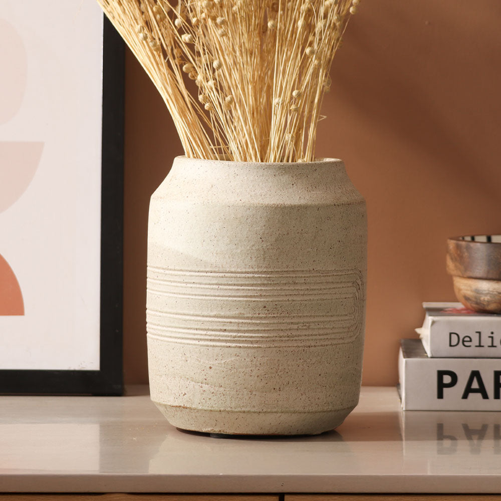 Cana Terracotta Vase Medium - Speckled Sage