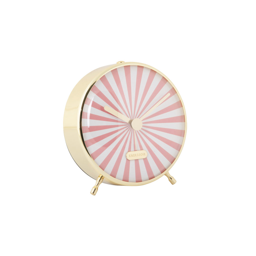 Candy Swirl Alarm Clock - Pink & White