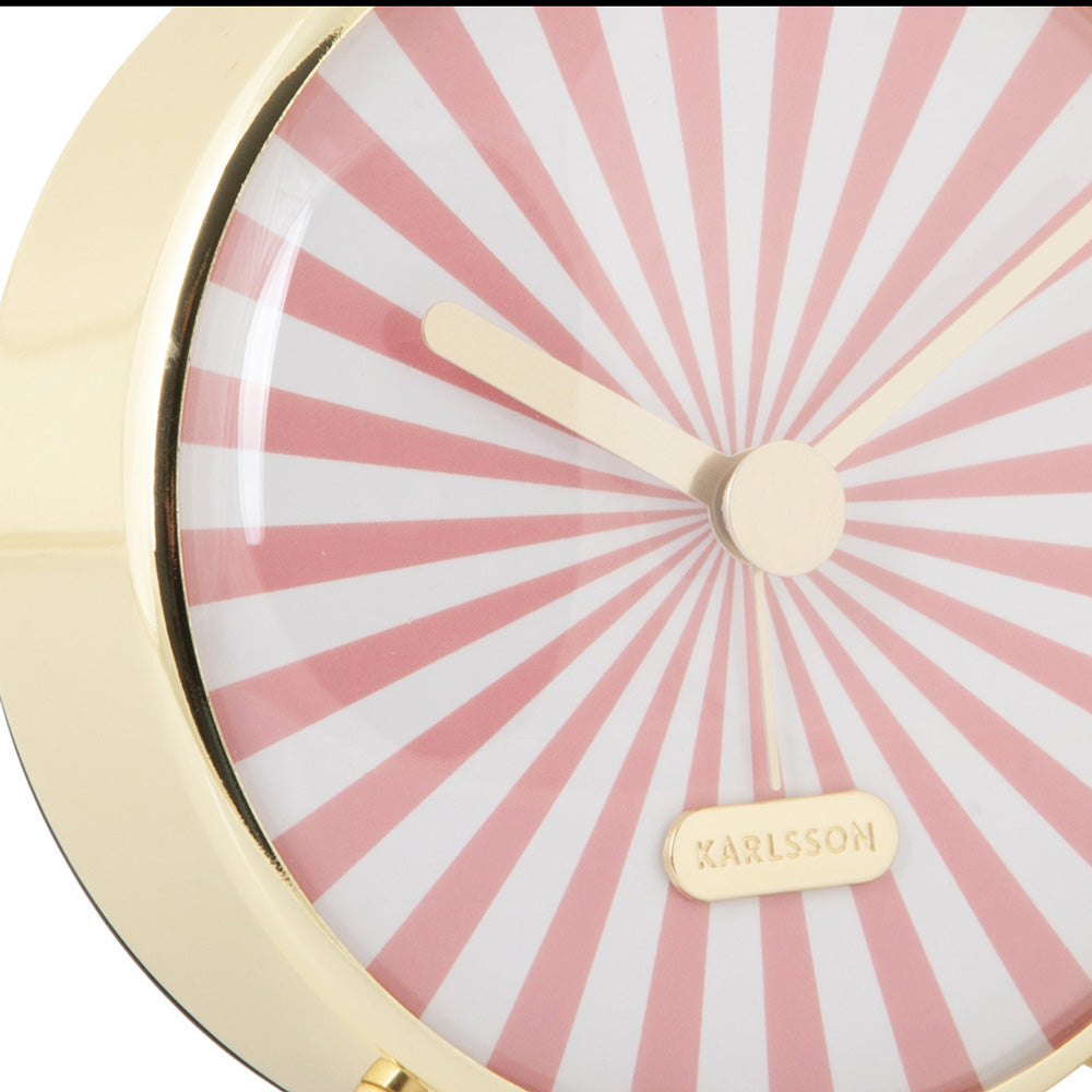 Candy Swirl Alarm Clock - Pink & White