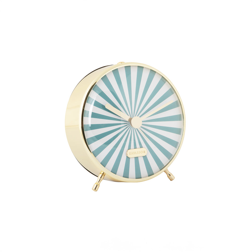 Candy Swirl Alarm Clock - Blue & White